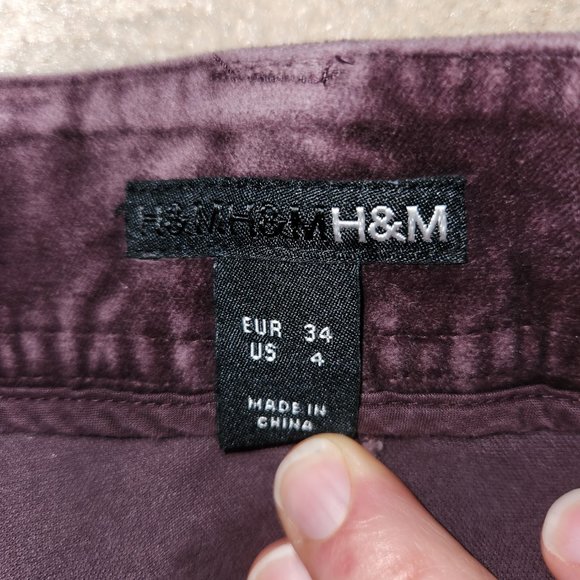 H&M Purple Velvet Layered Skirt, Size 4 - Picture 4 of 7